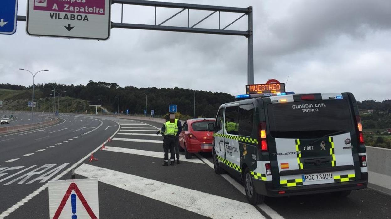 Imagen de uno de los controles que detectaron al conductor