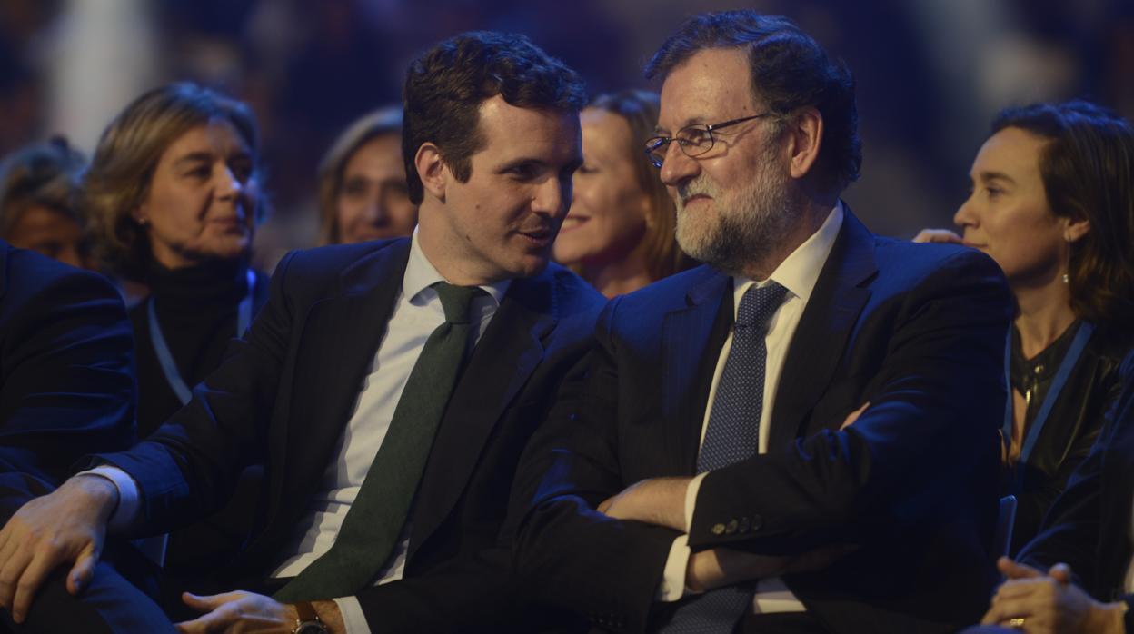 Pablo Casado y Mariano Rajoy
