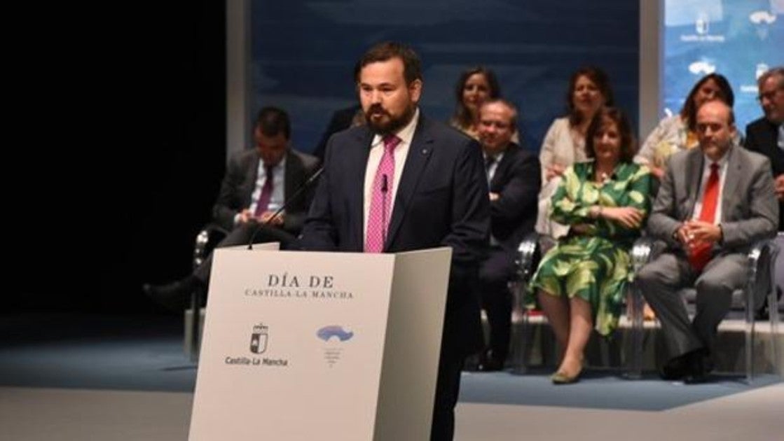 Juan Ramón Amores, durante su discurso