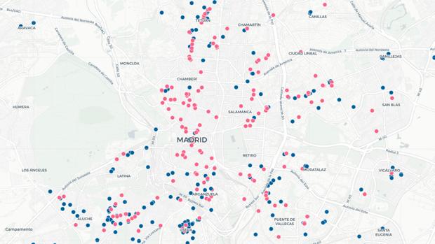 Así se han multiplicado las salas de apuestas en los barrios de Madrid