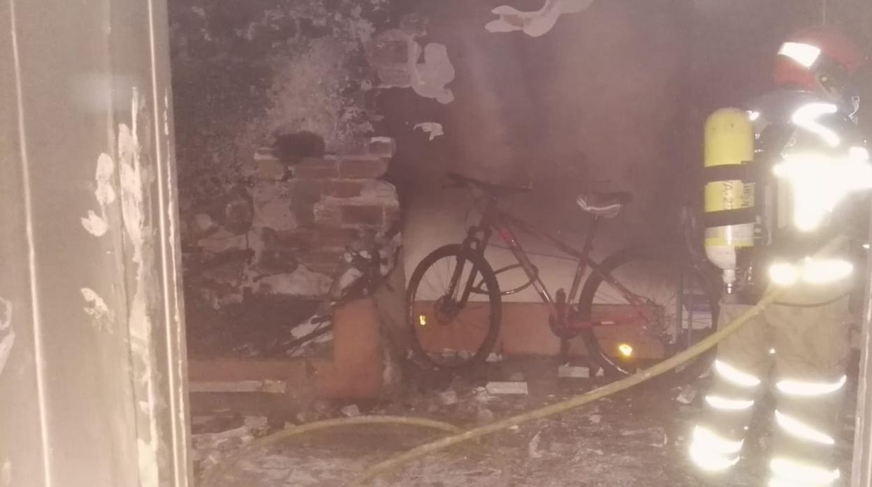 Estado en el que quedó parte del inmueble tras el incendio