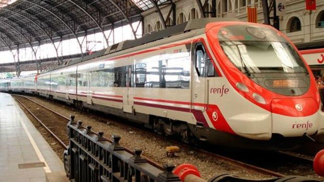 Un tren de Renfe en Barcelona