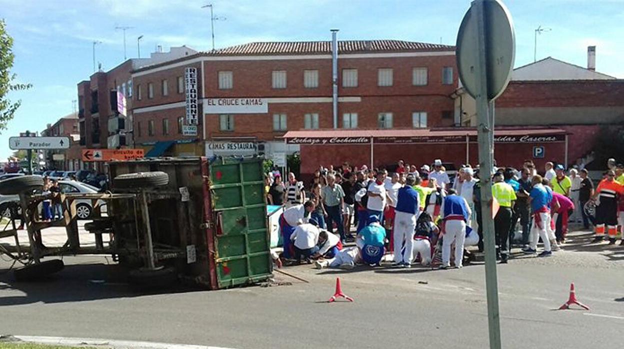 Momento en el que tuvo lugar el accidente