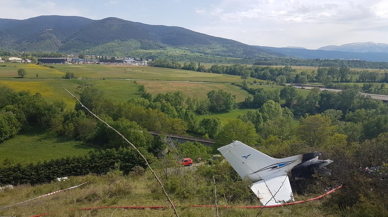 Imagen de la avioneta accidentada