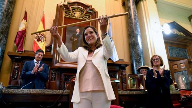 Inés Rey, alcaldesa de La Coruña gracias al apoyo de Marea Atlántica, gran derrotada el 26-M, y BNG