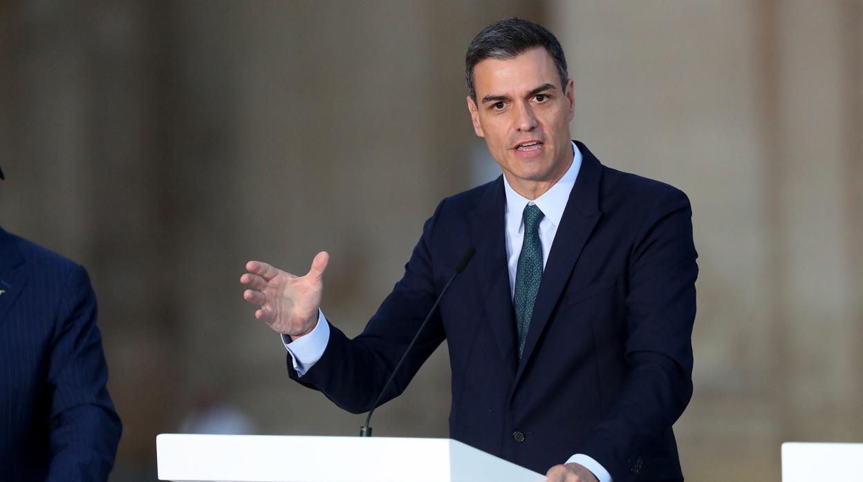 El presidente del Gobierno en funciones, Pedro Sánchez, en un acto en Malta