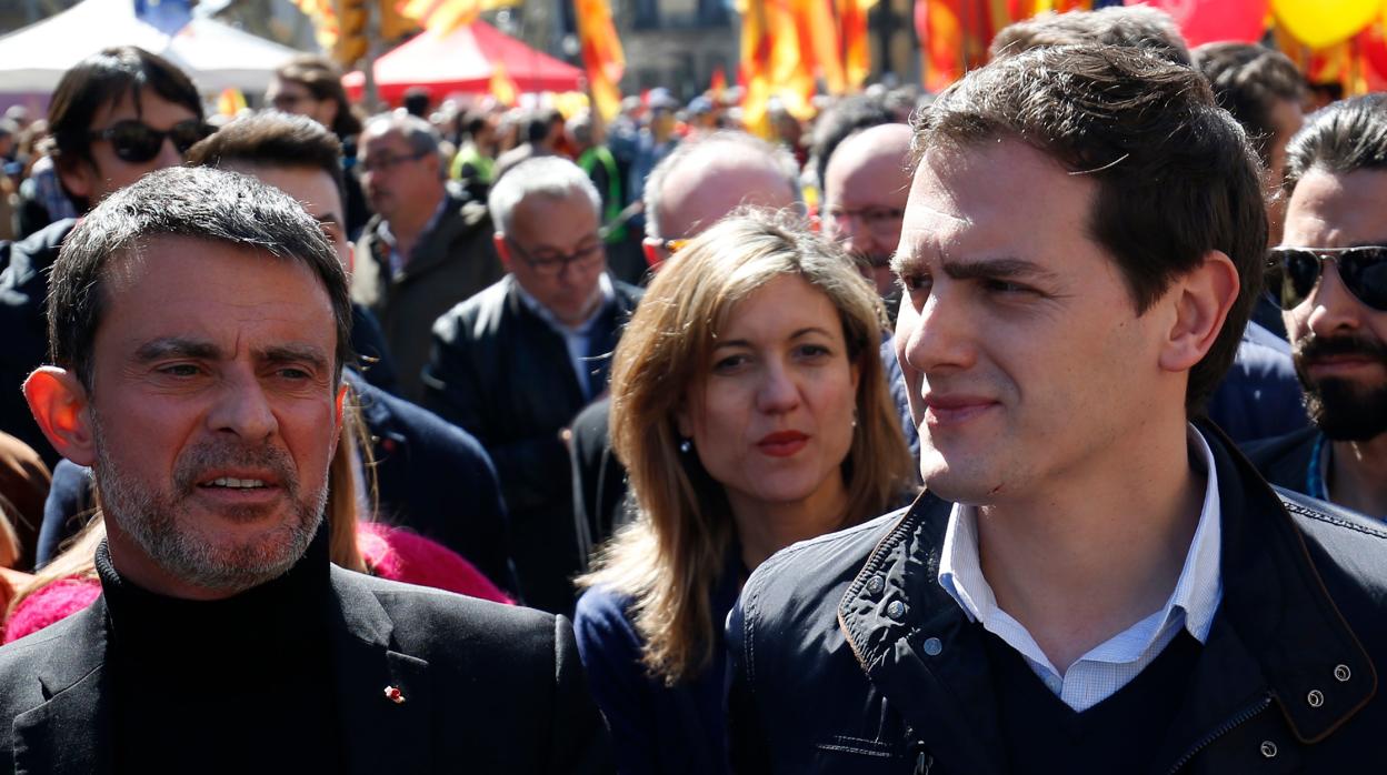 Manuel Valls y Albert Rivera en un acto en marzo de 2018