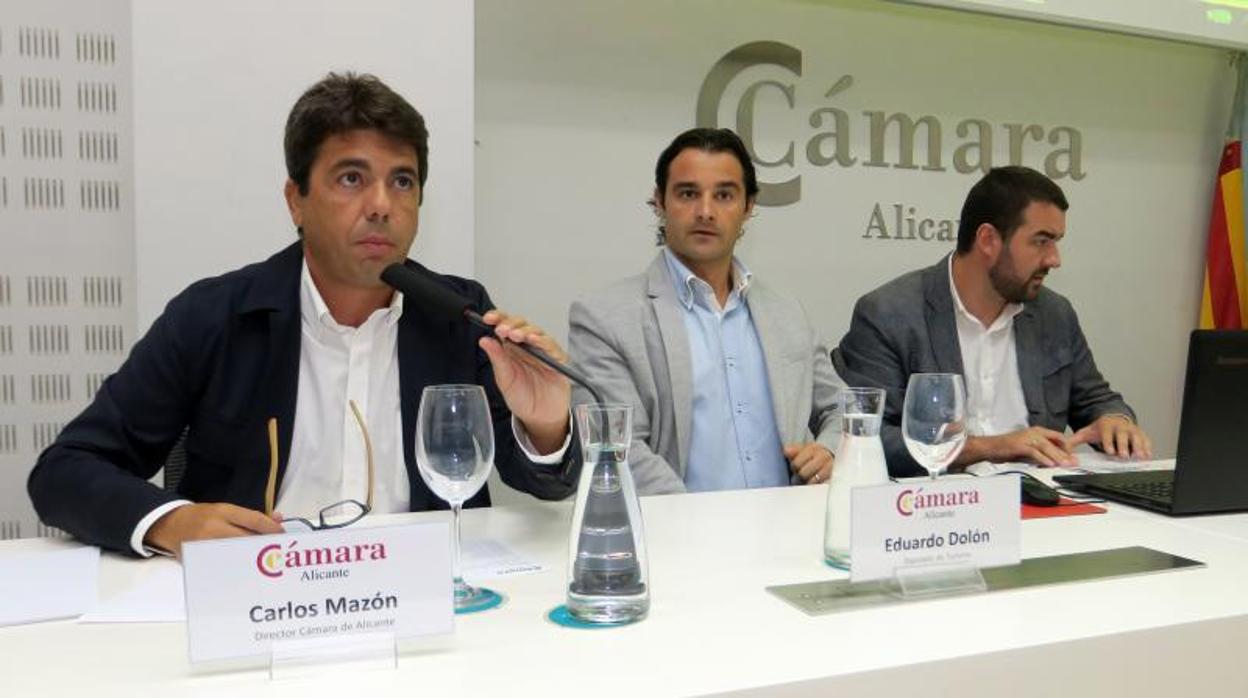Carlos Mazón y Eduardo Dolón en una rueda de prensa reciente