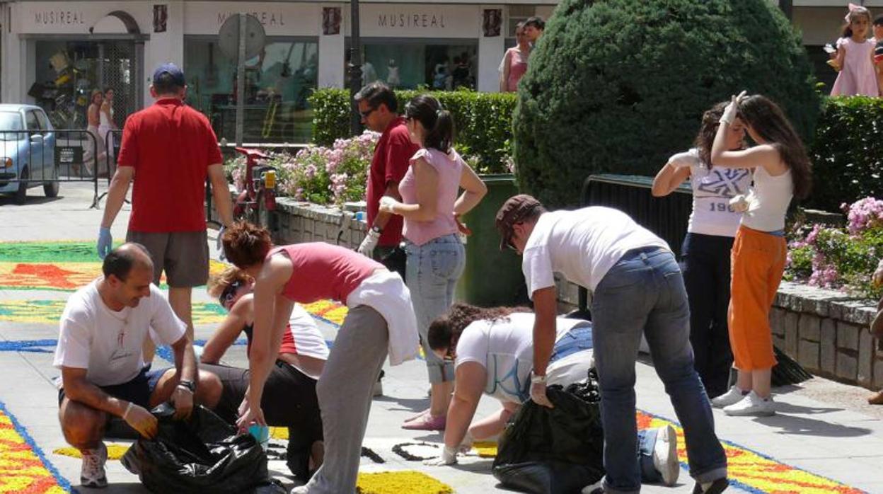 Algunas de las alfombras que se podrán disfrutar este domingo en Ciudad Real