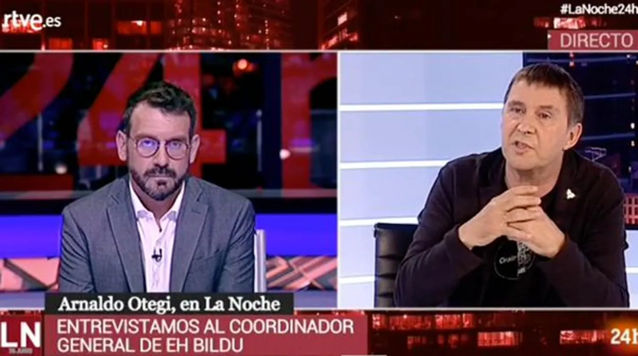 Otegui se arroga el fin de ETA en su entrevista en TVE y evita condenar su violencia armada