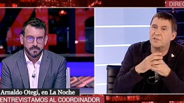 Otegui se arroga el fin de ETA en su entrevista en TVE y evita condenar su violencia armada