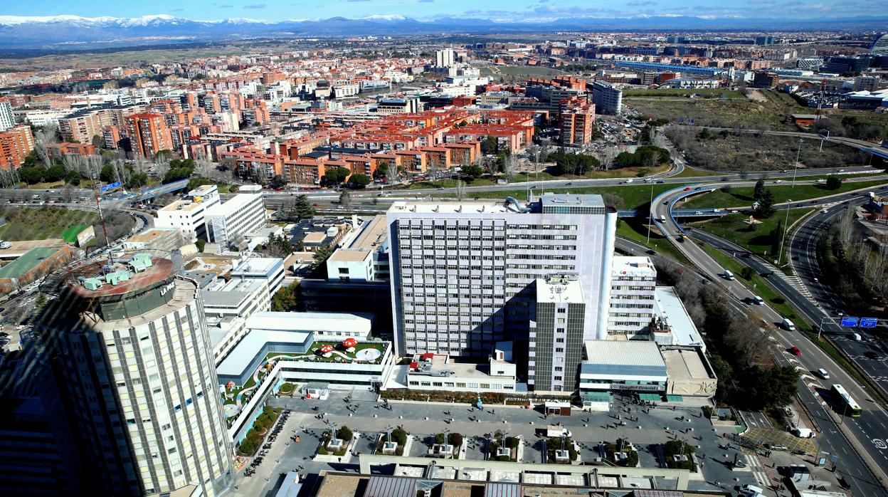 Vista aérea del Hospital de La Paz