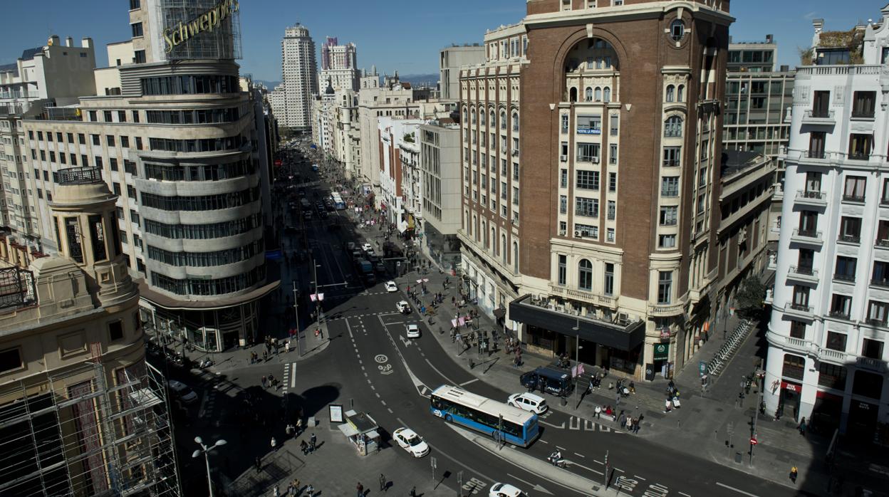 Vista aérea de la Gran Vía