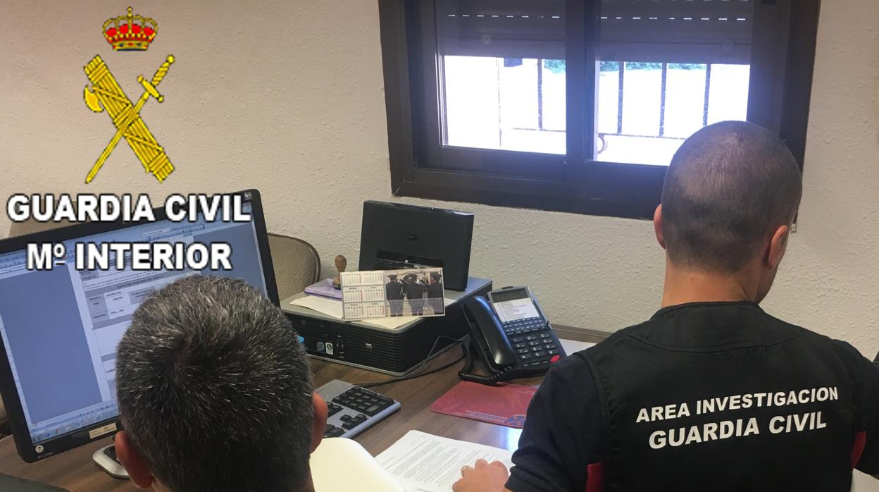 Imagen de la operación de la Guardia Civil