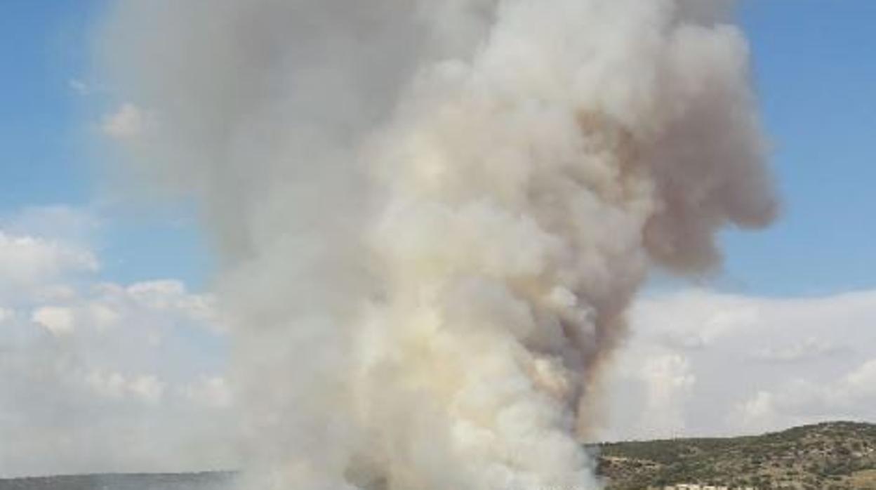 Imagen del incendio en Orusco de Tajuña