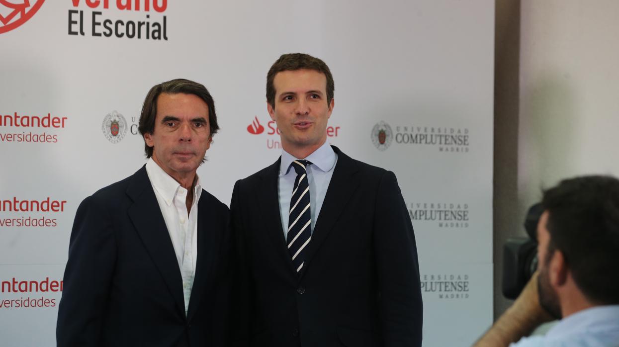 El presidente de FAES, José María Aznar, recibió ayer con los brazos abiertos al actual líder del PP