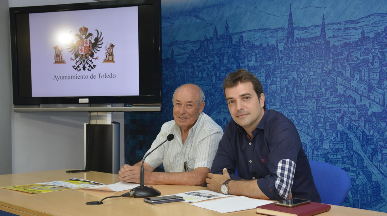 Emiliano García y Pablo García en la presentación de la XLII Carrera Popular Pedestre Toledo-Polígono