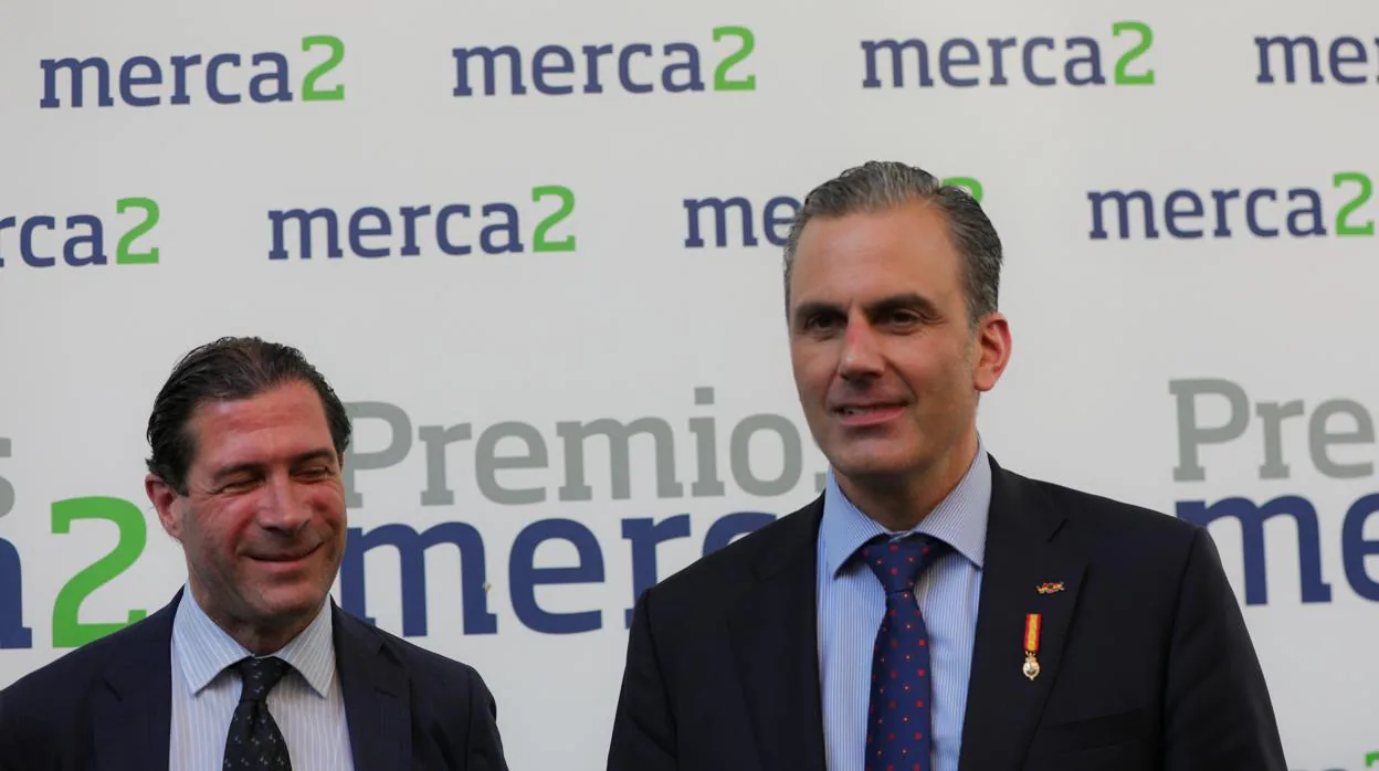El secretario general de Vox, Javier Ortega Smith, durante la entrega de los premios Merca2