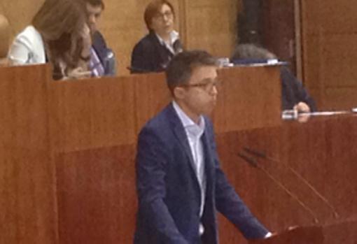 Errejón, durante su intervención