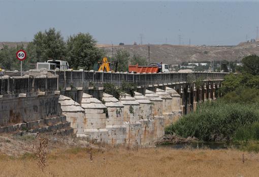 Obras de restauración del Puente Largo de Aranjuez