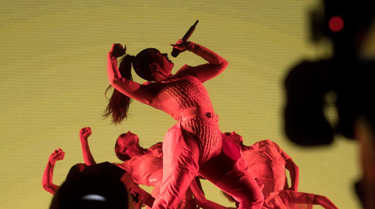 Rosalía, durante su actuación en el Primavera Sound