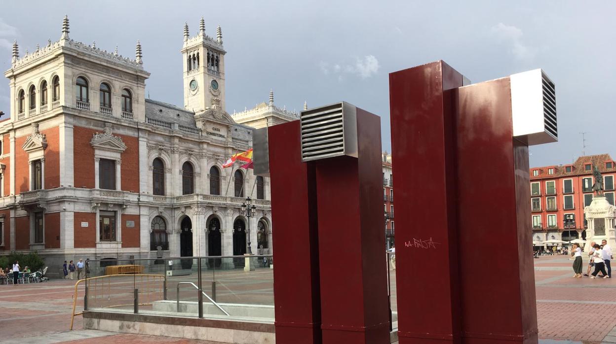 Respiraderos del parking de la Plaza Mayor de Valladolid