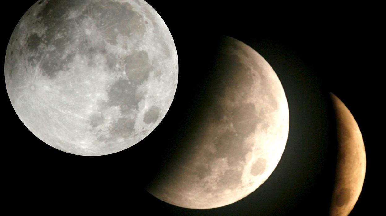 Las diferentes fases de un eclipse lunar