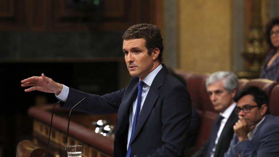 Pablo Casado ratifica el «no» a Sánchez y le acusa de «ocultar» y «avergonzarse» de sus socios