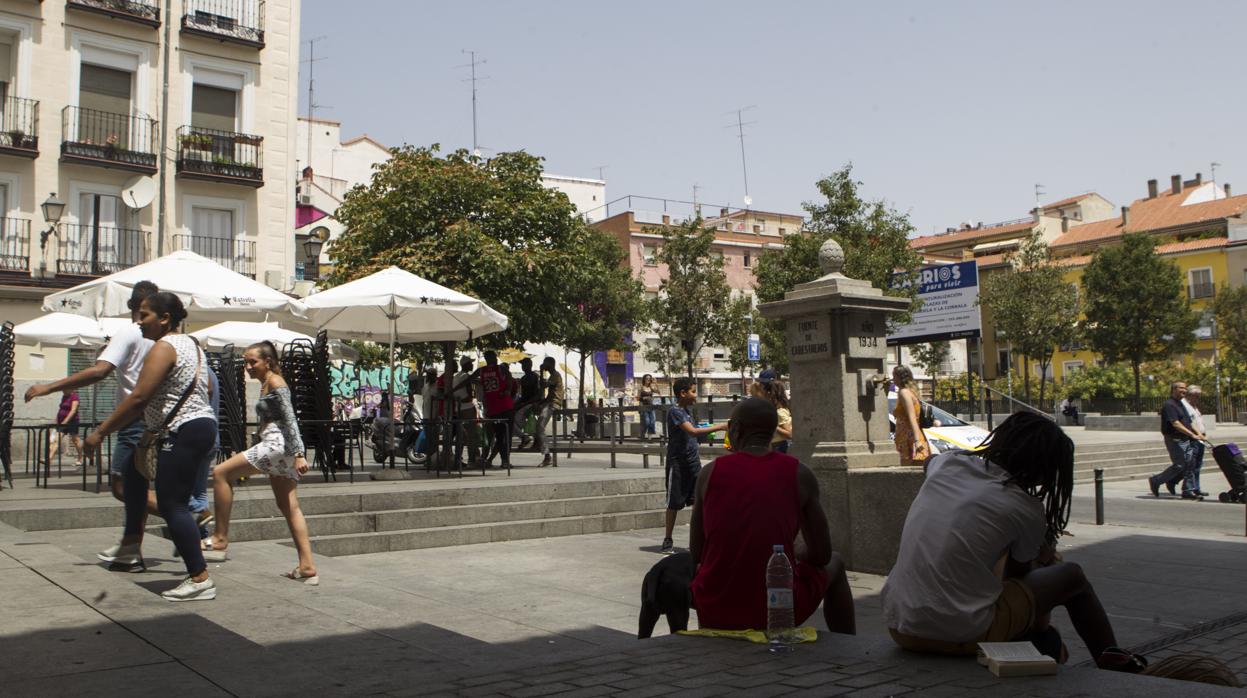 La plaza de Nelson Mandela, el pasado domingo por la mañana