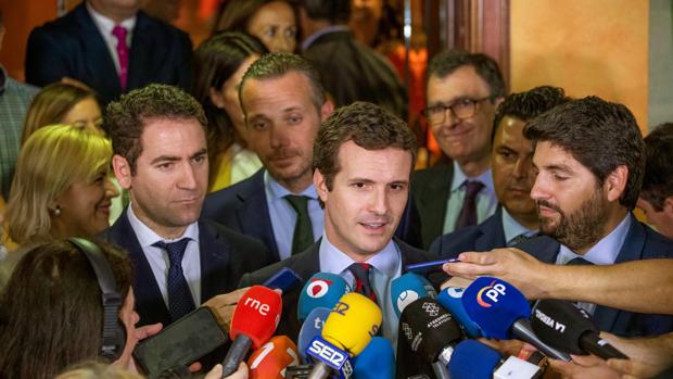 Pablo Casado, sobre el pacto en Navarra: «El PSOE sigue dejando claro quiénes son sus socios»