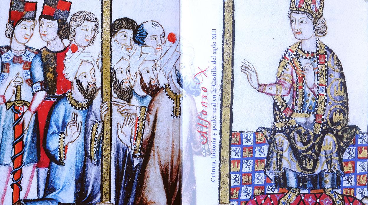 Reproducción de una imagen del rey en una de las Cantigas