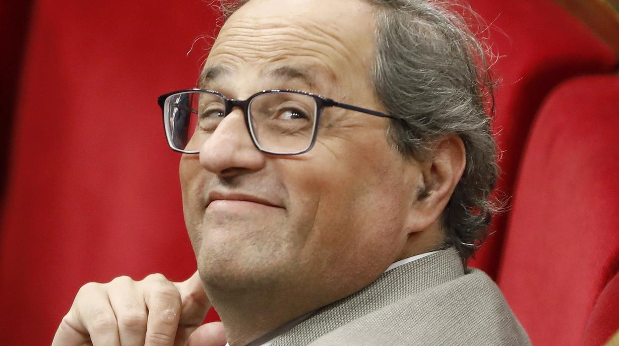 Quim Torra, en el Parlament