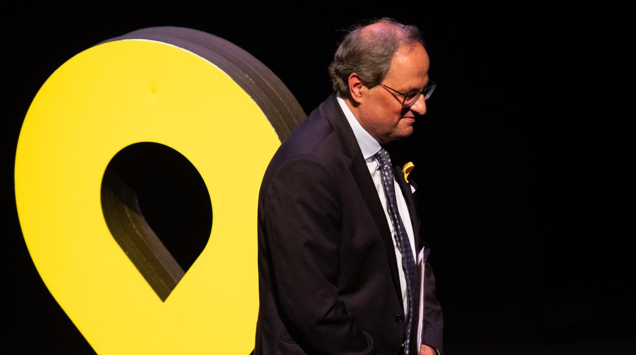 Quim Torra, en un acto en el Teatro Nacional de Catalunya