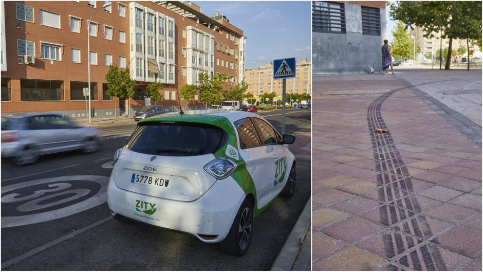 Carreras y derrapes con coches de «carsharing» en el Ensanche de Vallecas