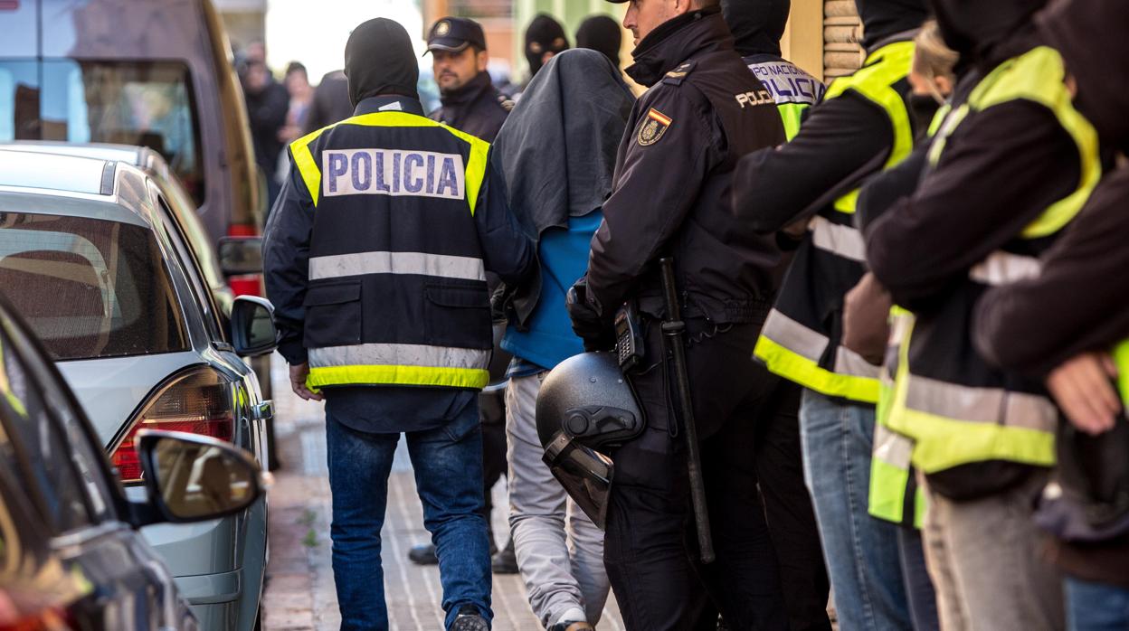 Imagen de archivo de un detenido en Valencia