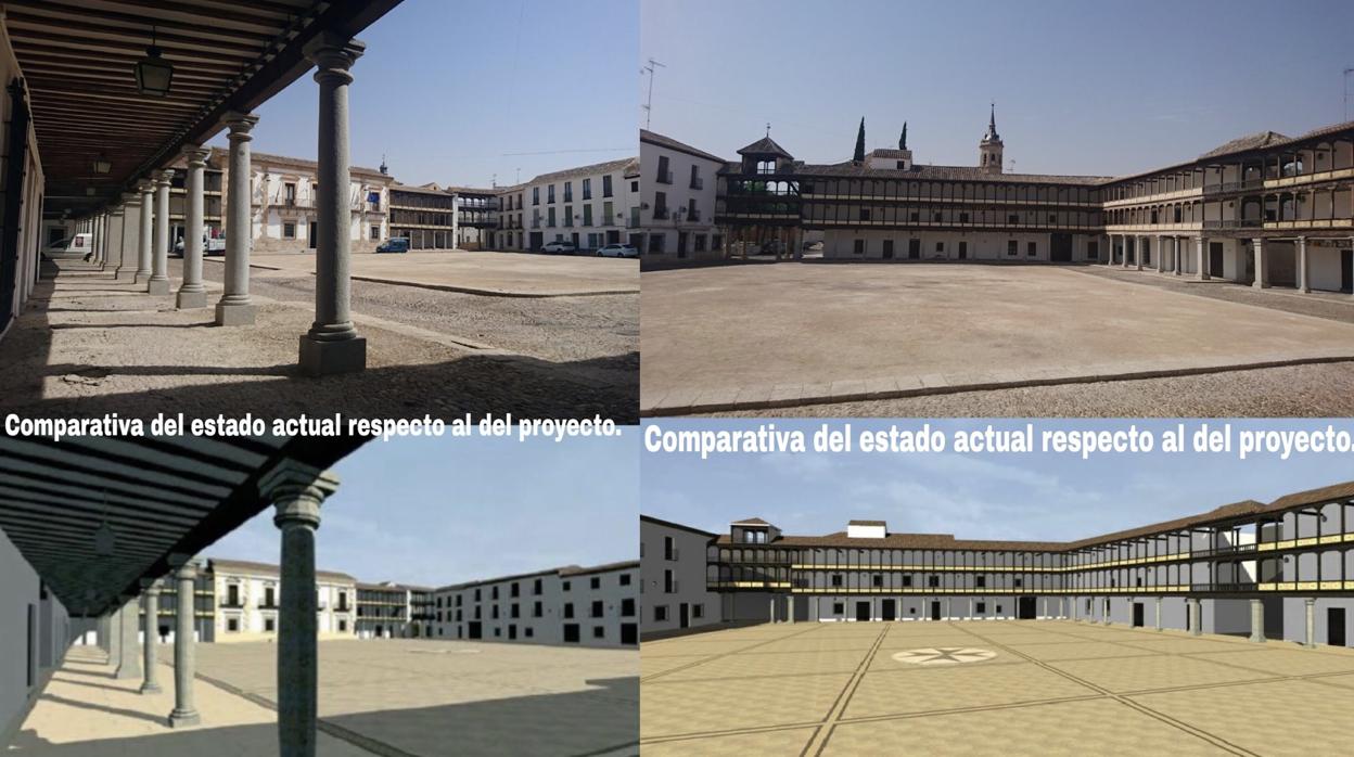 Comparativa actual de la plaza respecto al proyecto