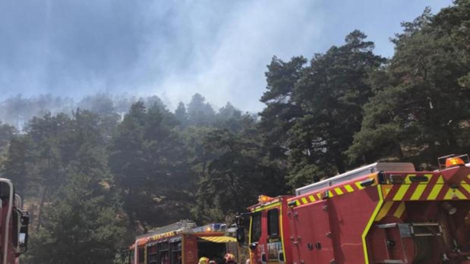 Incendio en la sierra de Madrid