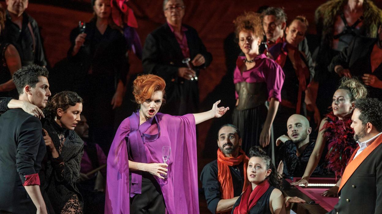 La soprano rusa Ekaterina Bakanova, durante la representación