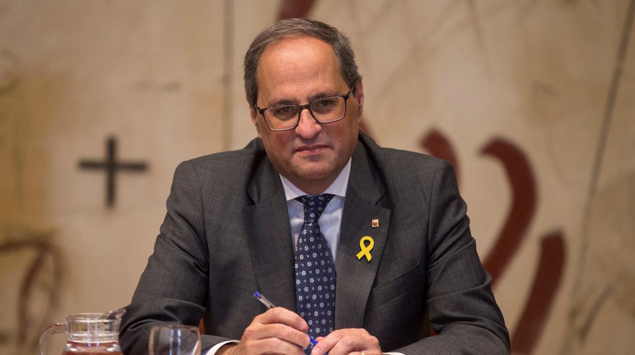 Quim Torra, durante una intervención