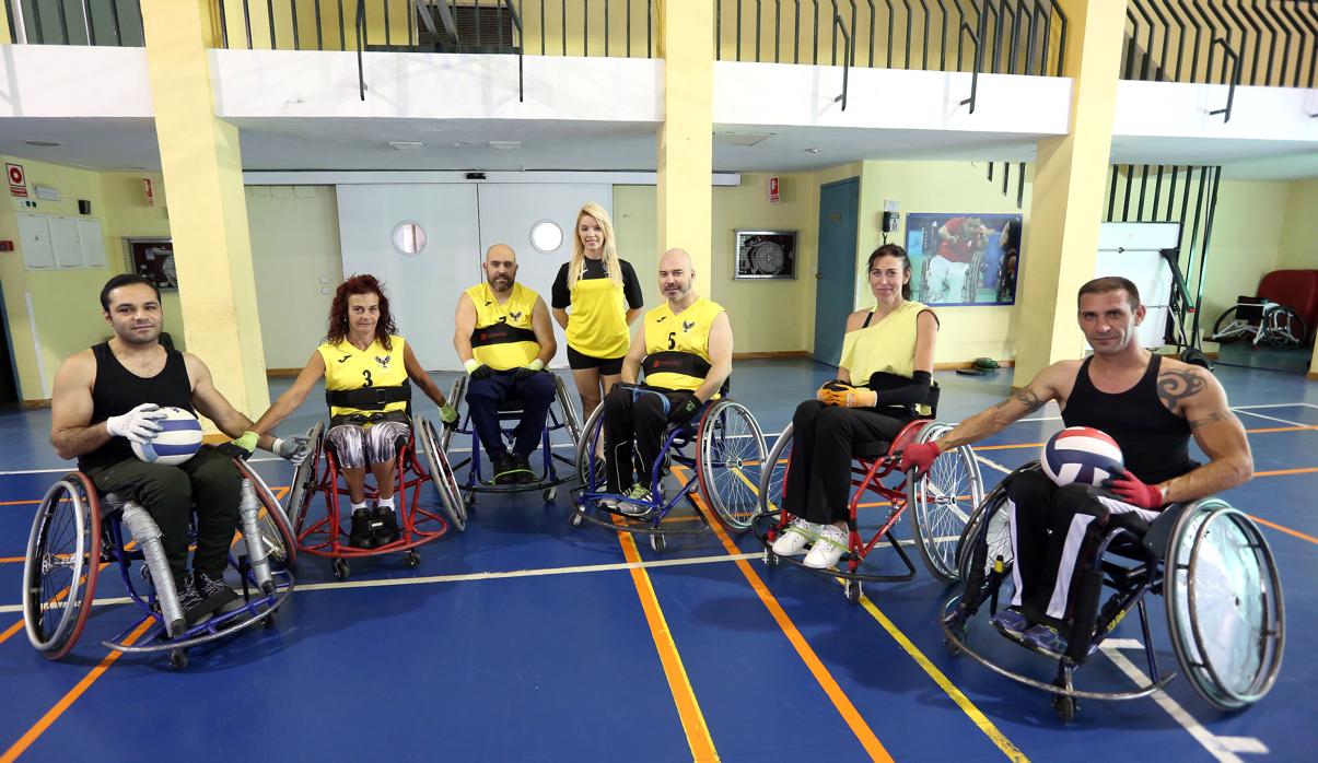 Algunos de los integrantes del Carpetanos Quad Rugby