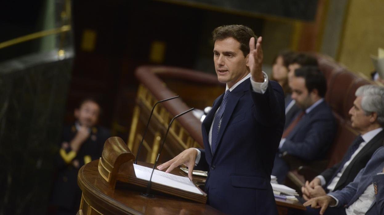 El presidente de Ciudadanos, en su discurso durante el fracasado intento de investidura de Pedro Sánchez