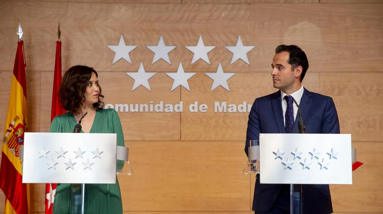 Isabel Díaz Ayuso e Ignacio Aguado