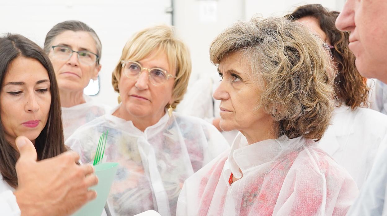 La ministra de Sanidad, Luisa Carcedo, junto con la consellera del rango, Ana Barceló, en una visita a Valencia