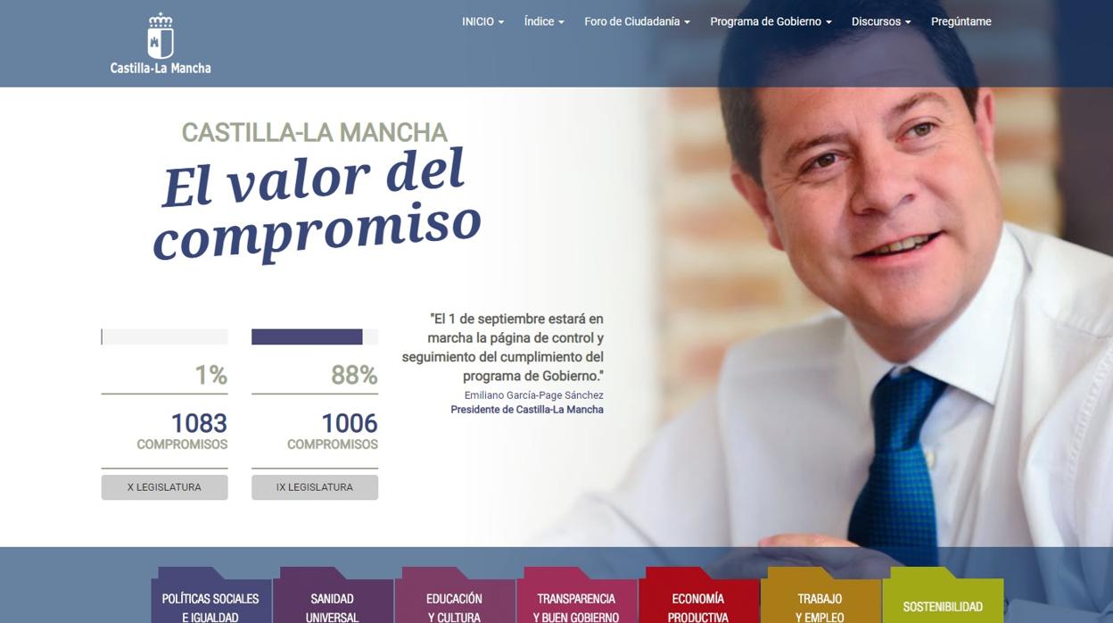 Nuevo portal de compromisos del Gobierno de Castilla-La Mancha