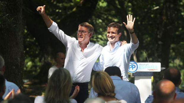 El enrarecido encuentro entre Pablo Casado y Núñez Feijóo