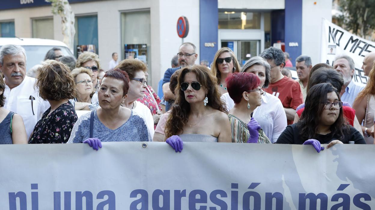 Manifestación en contra de la violencia machista