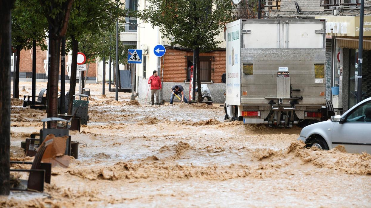 Inundaciones, el pasado fin de semana, en Arganda del Rey