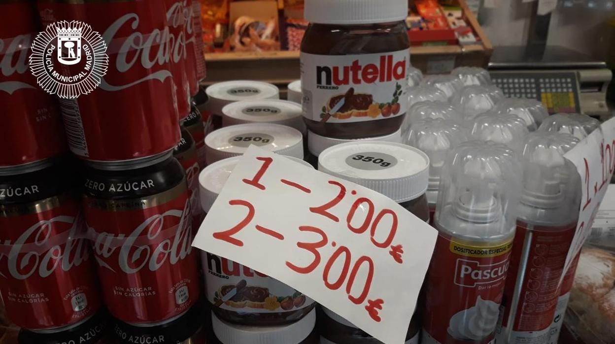 Venta de Nutella robada en una tienda de alimentación por un precio muy bajo