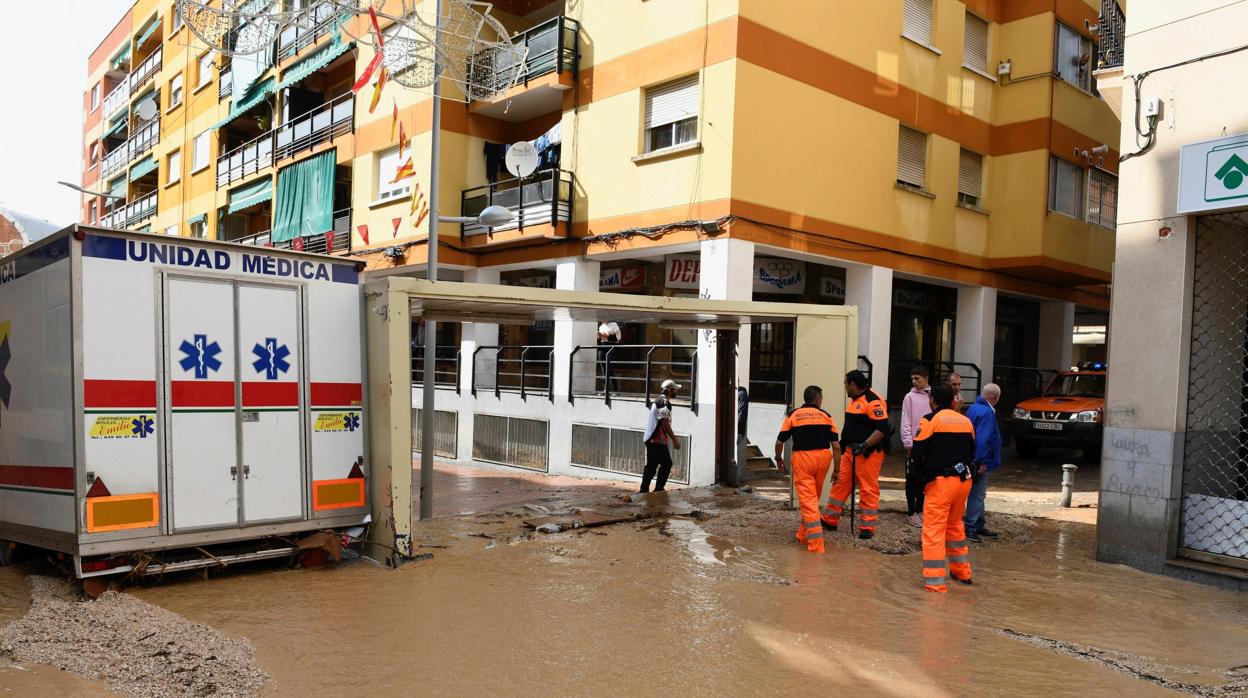 La UVI móvil instalada para las fiestas de Arganda fue arrastrada por las aguas tras las lluvias torrenciales del 15 de septiembre