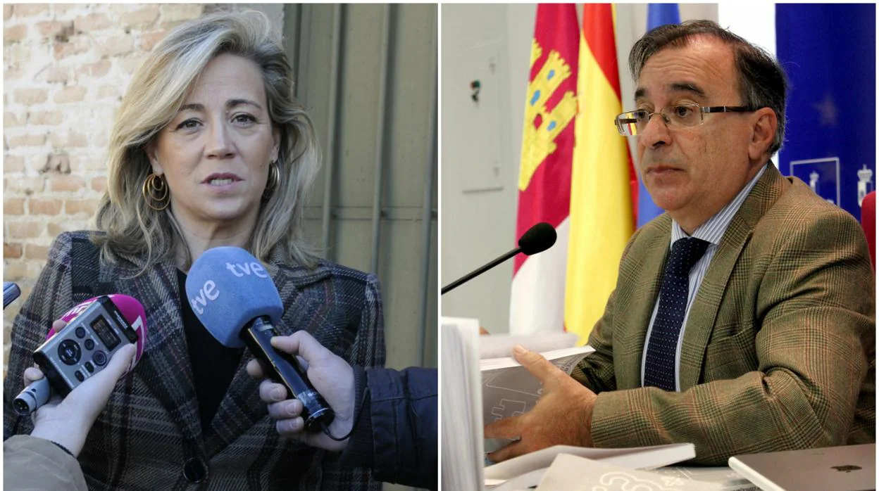 La diputada del PP Lola Merino y Fernando Mora, del PSOE
